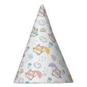 Sweet Rainy Day Pattern Party Pet Feesthoedjes (Rechts)