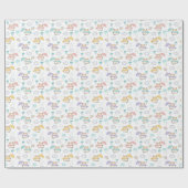 Sweet Rainy Day Pattern Wrapping Paper Roll Cadeaupapier (Vlak)