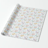 Sweet Rainy Day Pattern Wrapping Paper Roll Cadeaupapier (Uitgerold)