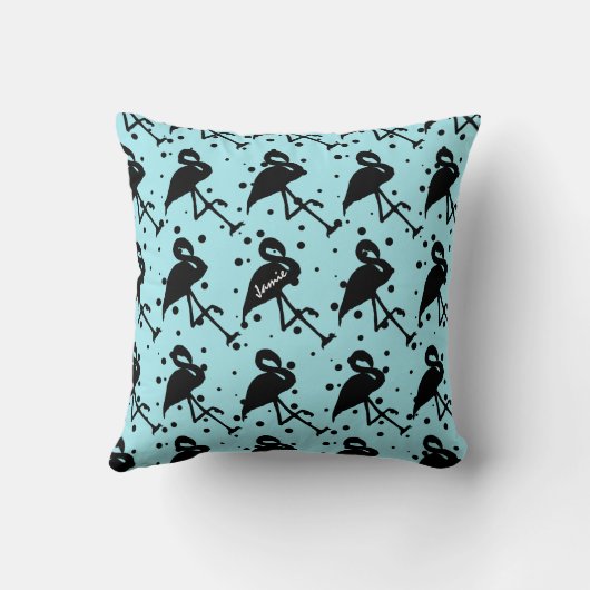 Sweet Random Dot Flamingo Elke kleur Kussen (Achterkant)