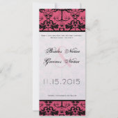 Sweet Raspberry & Black Chandelier Save the Date Kaart (Achterkant)