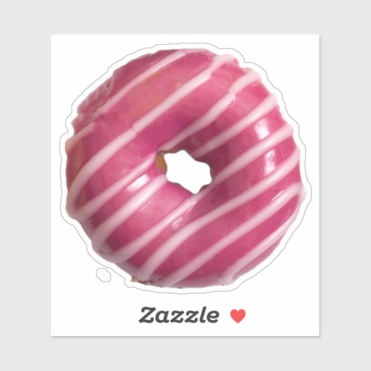 "Sweet Raspberry Glaze Donut" Vinyl Sticker (Vel)