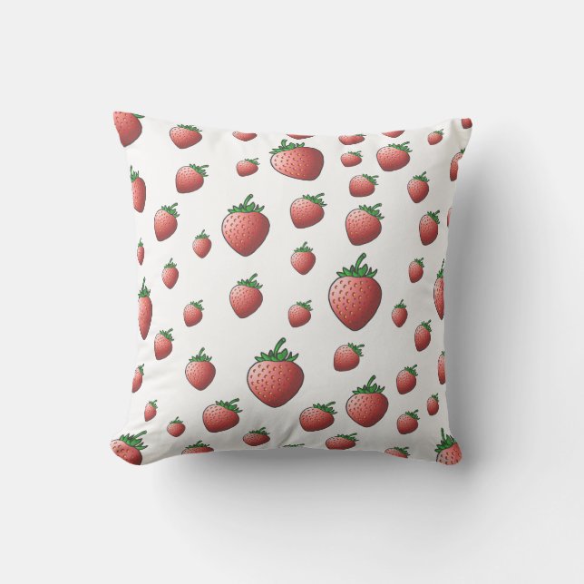 Sweet Red-aardbeien Kussen (Voorkant)