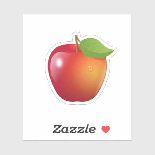 Sweet Red Apple Sticker (Vel)