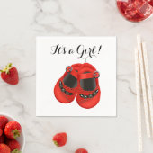 Sweet Red Baby Shoe Baby shower Servetten (Insitu)