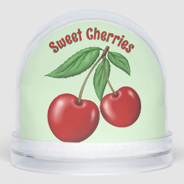 Sweet Red Cherries Personalized Sneeuwbol