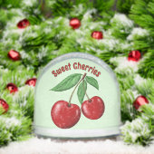 Sweet Red Cherries Personalized Sneeuwbol (Kerstmis)