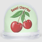 Sweet Red Cherries Personalized Sneeuwbol (Achterkant)