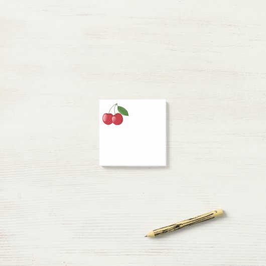 Sweet Red Cherries Post-it® Notes (Op bureau)