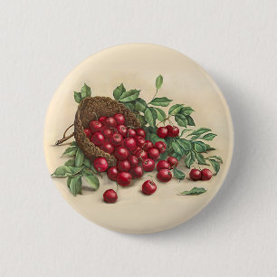 Sweet Red Cherries Ronde Button 5,7 Cm
