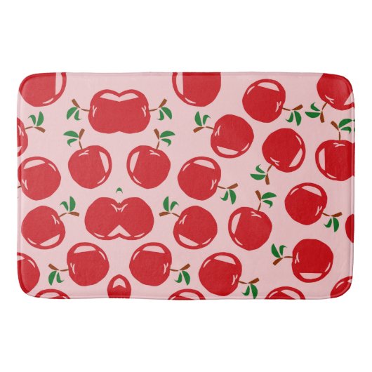 Sweet Red Cherry Pattern Badmat (Voorkant)