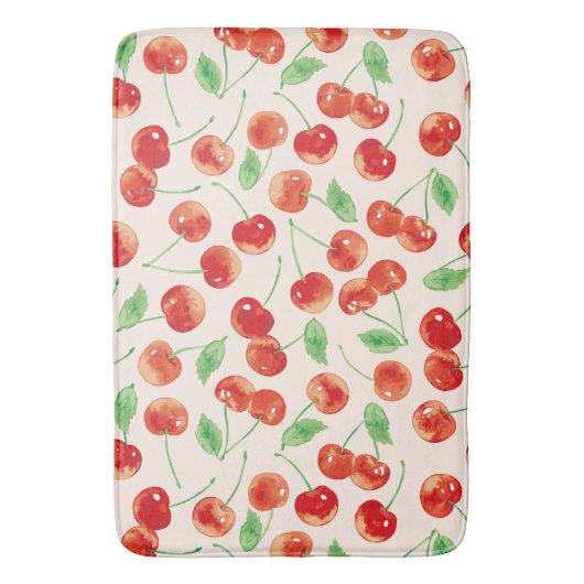 Sweet Red Cherry Pattern Badmat (Voorkant Verticaal)