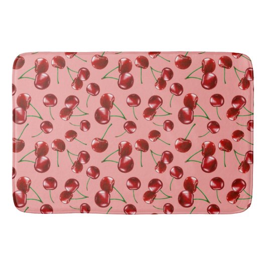 Sweet Red Cherry Pattern Badmat (Voorkant)