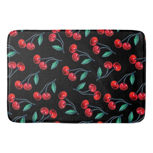 Sweet Red Cherry Pattern Badmat (Voorkant)