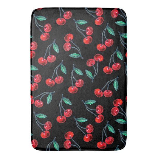 Sweet Red Cherry Pattern Badmat (Voorkant Verticaal)