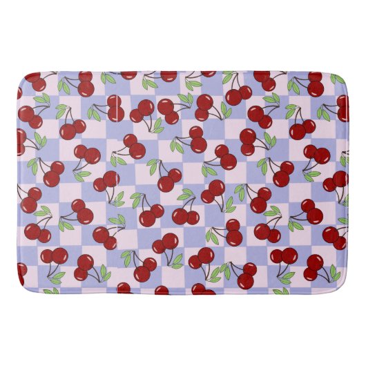 Sweet Red Cherry Pattern Badmat (Voorkant)