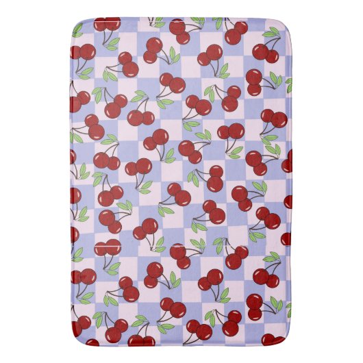 Sweet Red Cherry Pattern Badmat (Voorkant Verticaal)