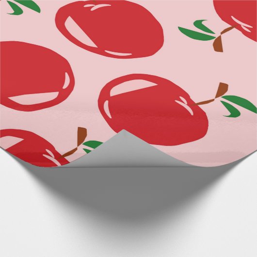 Sweet Red Cherry Pattern Cadeaupapier (Hoek)