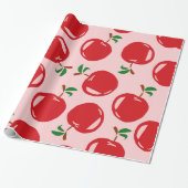 Sweet Red Cherry Pattern Cadeaupapier (Uitgerold)