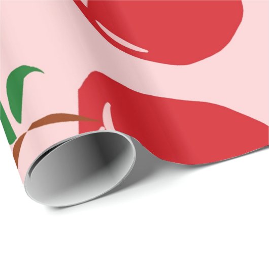 Sweet Red Cherry Pattern Cadeaupapier (Rol Hoek)