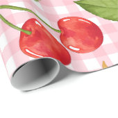 Sweet Red Cherry Pattern Cadeaupapier (Rol Hoek)
