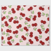 Sweet Red Cherry Pattern Cadeaupapier (Vlak)