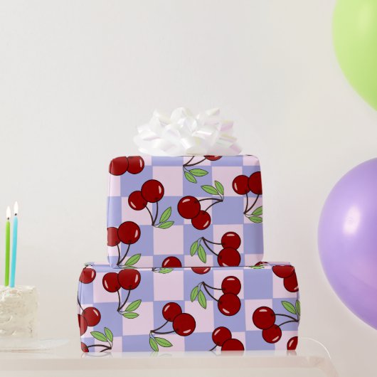 Sweet Red Cherry Pattern Cadeaupapier (Feestgeschenken)