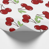 Sweet Red Cherry Pattern Cadeaupapier (Hoek)