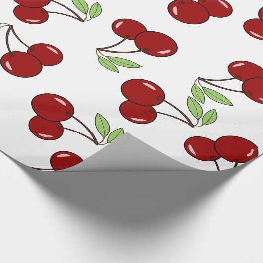 Sweet Red Cherry Pattern Cadeaupapier (Hoek)
