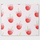 Sweet Red Cherry Pattern Cadeaupapier (Vlak)