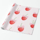 Sweet Red Cherry Pattern Cadeaupapier (Uitgerold)