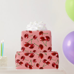 Sweet Red Cherry Pattern Cadeaupapier