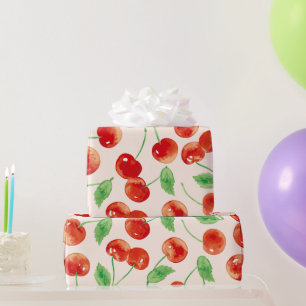 Sweet Red Cherry Pattern Cadeaupapier