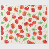Sweet Red Cherry Pattern Cadeaupapier (Vlak)