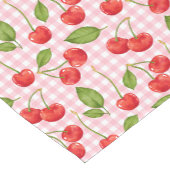 Sweet Red Cherry Pattern Korte Tafelloper (Hoek)