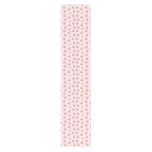 Sweet Red Cherry Pattern Korte Tafelloper (Voorkant)