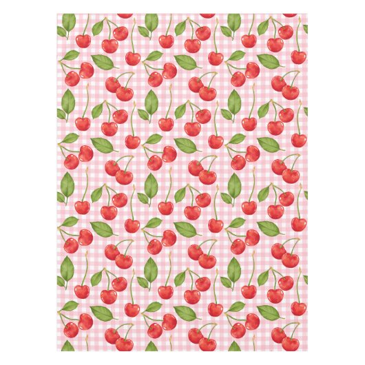 Sweet Red Cherry Pattern Tafelkleed (Voorkant)