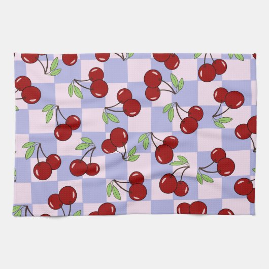 Sweet Red Cherry Pattern Theedoek (Horizontaal)