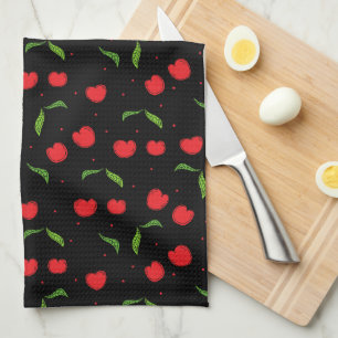 Sweet Red Cherry Pattern Theedoek