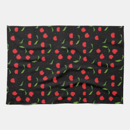 Sweet Red Cherry Pattern Theedoek (Horizontaal)