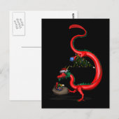 Sweet Red Eastern Dragon Briefkaart (Voorkant / Achterkant)