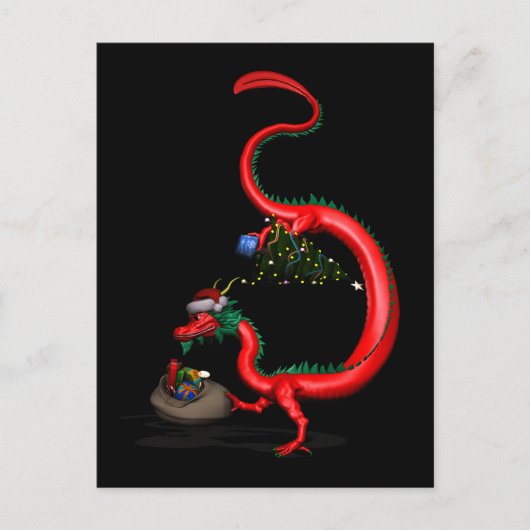 Sweet Red Eastern Dragon Briefkaart (Voorkant)