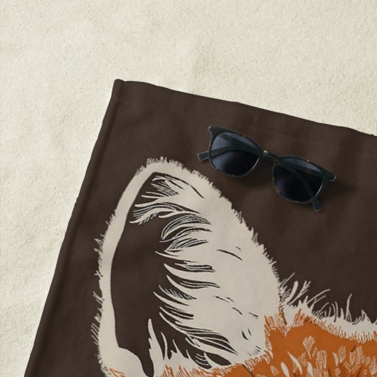Sweet Red Fox Beach Towel Strandlaken (In situ)