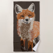 Sweet Red Fox Beach Towel Strandlaken (Voorkant)
