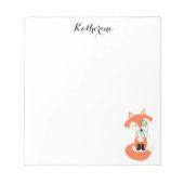 Sweet Red Fox met Bow-Stropdas Notitieblok (Voorkant)