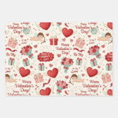 Sweet Red Heart Valentine Inpakpapier Vel (Voorkant 3)
