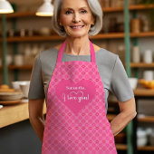 Sweet Red Hearts Apron for Him Personalized I Love Schort