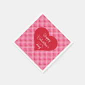 Sweet Red Hearts Cute Valentine Table Decor Napkin Servet (Hoek)