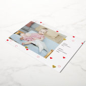 Sweet Red Hearts Happy Valentine's Day Foto Folie Uitnodiging (Gedraaid)