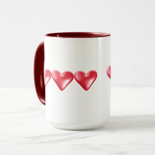 Sweet Red Hearts Mok (Voorkant links)